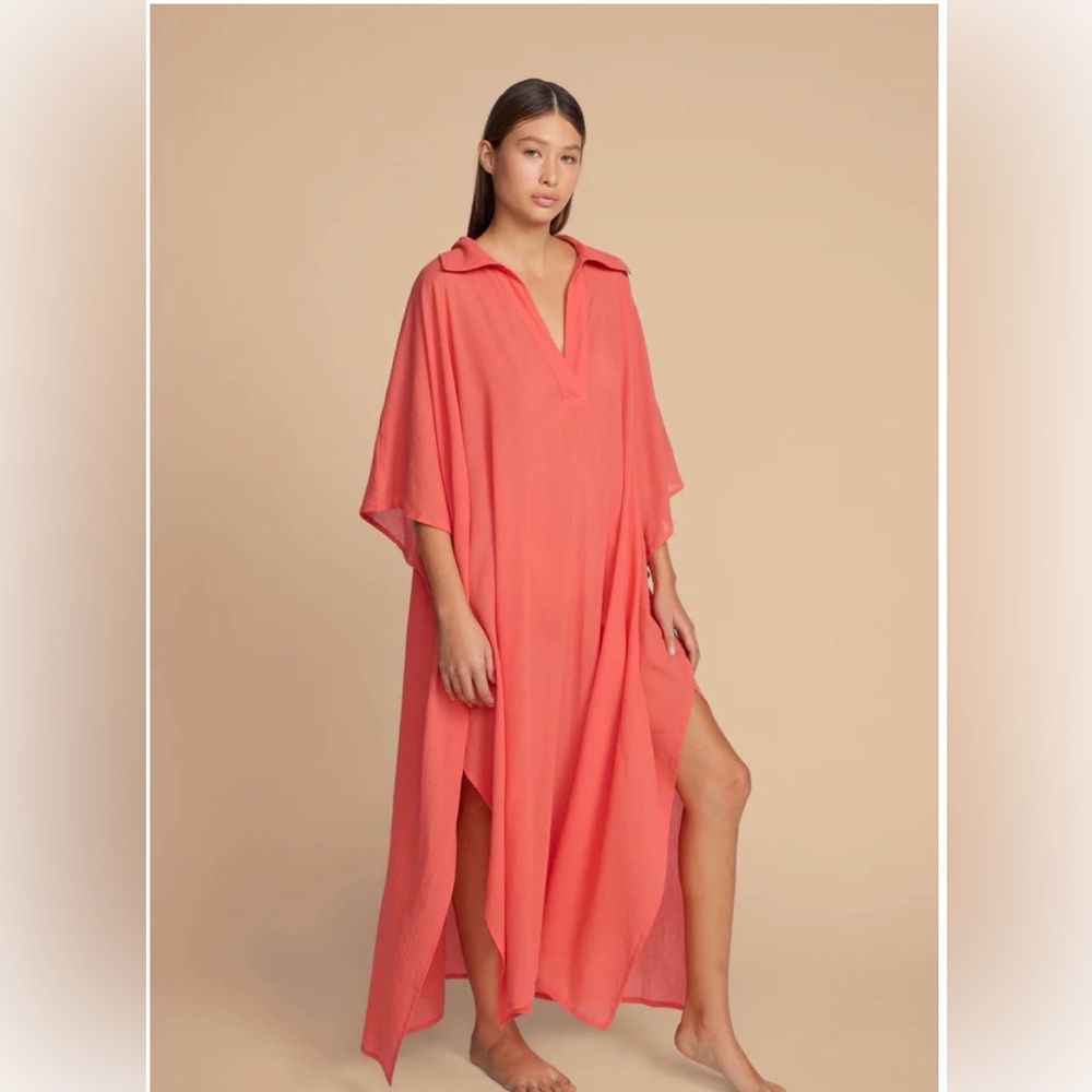 Mikoh June Caftan in Papaya - NWT - Size 2 (Medium)- Last wave!!!